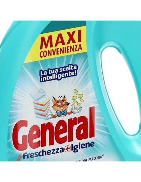 General Detersivo Lavatrice Liquido 60 Lavaggi 2700ml - Igienizzante